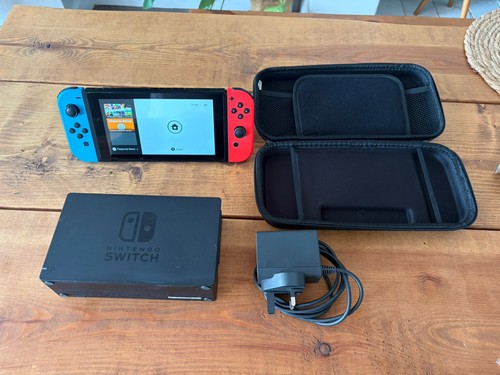 Nintendo switch console blue - nintendo, console,