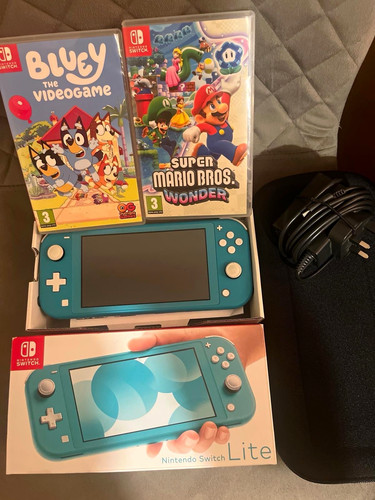 Nintendo switch lite turquoise - nintendo,