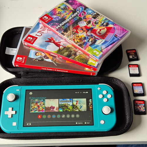 Nintendo switch lite turquoise - nintendo,